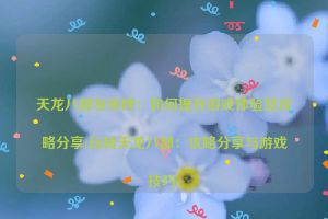 天龙八部发布网：如何提升游戏体验及攻略分享(玩转天龙八部：攻略分享与游戏技巧)