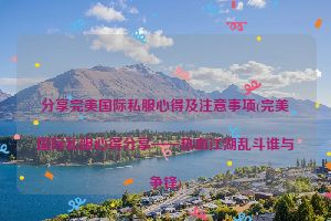 分享完美国际私服心得及注意事项(完美国际私服心得分享——热血江湖乱斗谁与争锋)